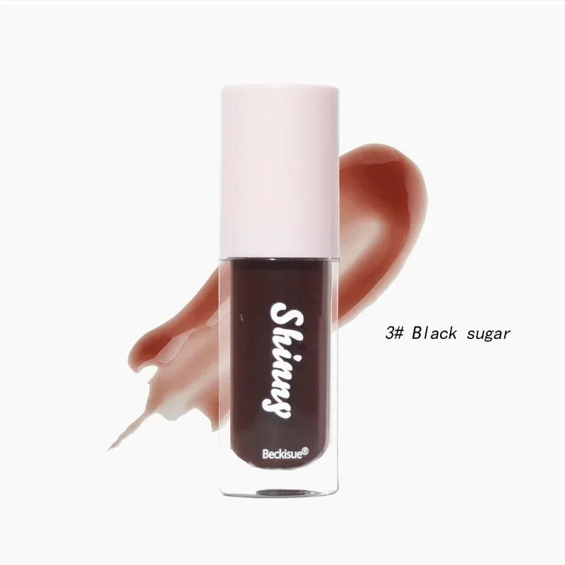 Rynx | Translucent Black Sugar Lip Oil Water Gloss Jelly Tint Mirror Lip Glaze Moisturizing Lipstick Lighten Lip Clear Lipstick Makeup