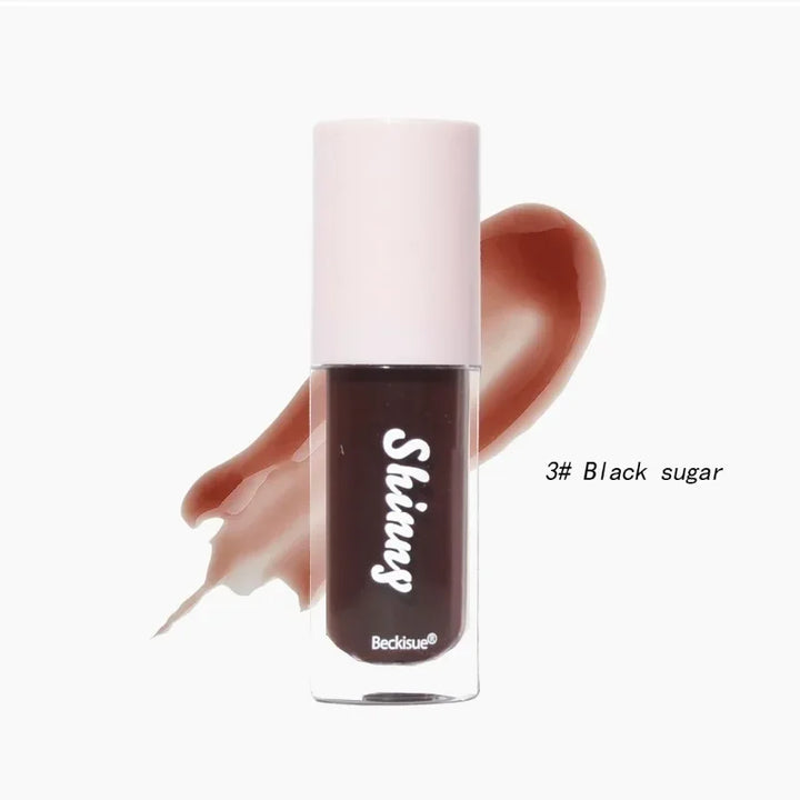 Rynx | Translucent Black Sugar Lip Oil Water Gloss Jelly Tint Mirror Lip Glaze Moisturizing Lipstick Lighten Lip Clear Lipstick Makeup