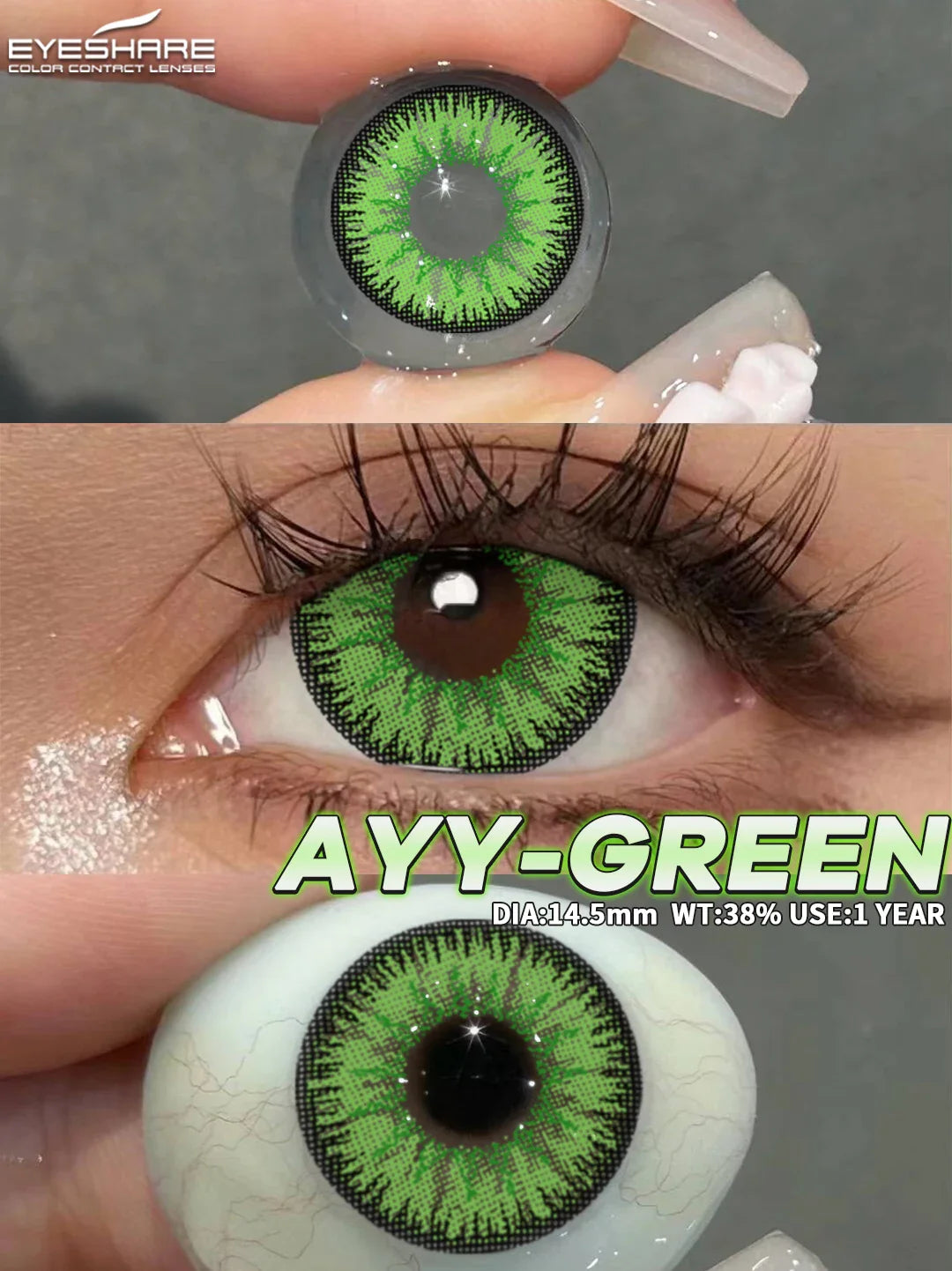 Rynx | 1 Pair Colored Contact Lenses Purple Eye Lenses Yearly Cosplay Red Lenses Cosmetic Contact Halloween Gentle Makeup Pupils
