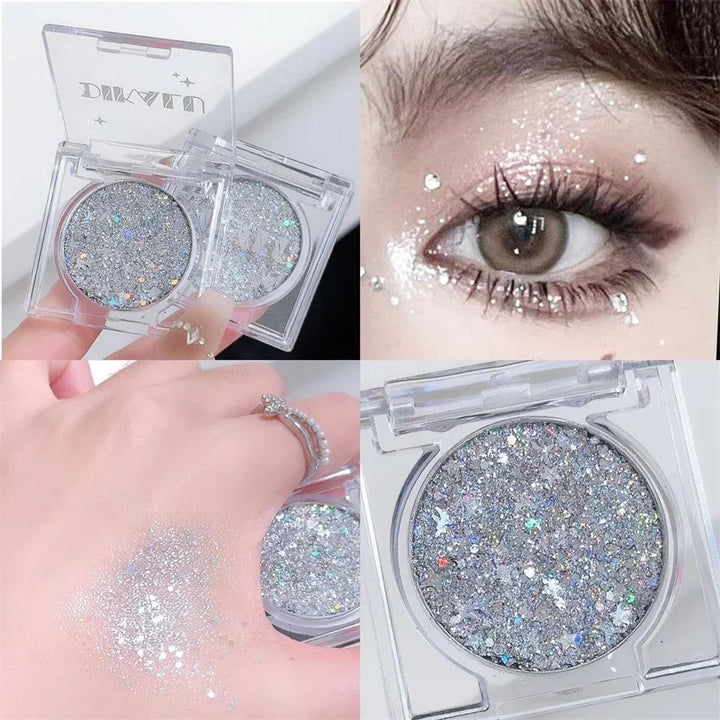 Rynx | Shiny Heart Sequins Glitter Gel Eyeshadow Cream Blue Pink Gold Star/Moon Nail Loose Sequins Glue Halloween Party Body Eye Makeup