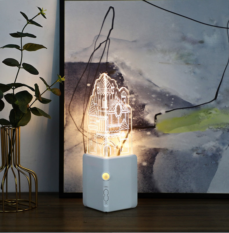 Lisslune | 3D LED Rechargeable Wall Night Lamp