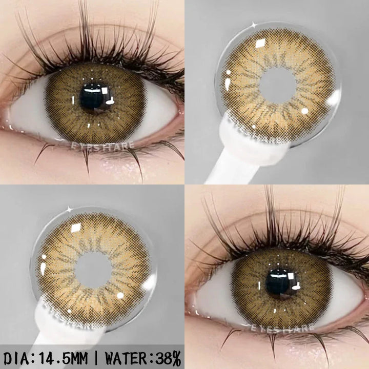 Rynx | Colorful Contact Lenses for Eyes 1 Pair Stylish Blue Eye Lenses Brown Lenses Gray Pupils Annual Cosmetic Green Lenses