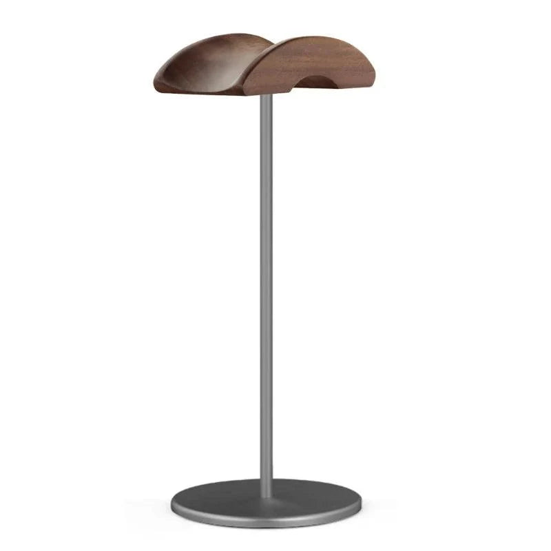 Lisslune | Stylish Walnut & Aluminum Alloy Headphone Stand - Modern Minimalist Earbud Holder for Desk Organization
