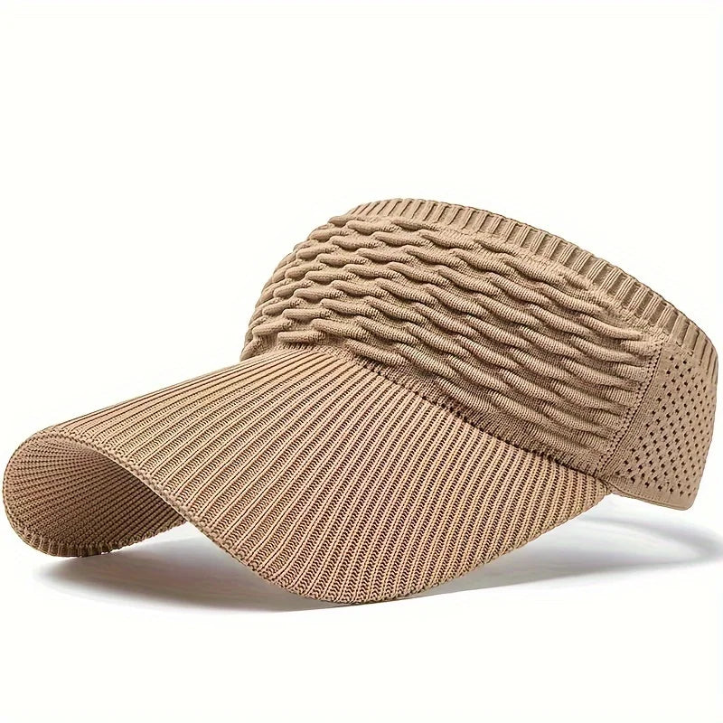 Rynx | 1pc Women's Anti-UV Sun Hats Breathable Adjustable Blank Top Visor Caps for Tennis Golf Running Travel Beach Sports Outdoor Hat