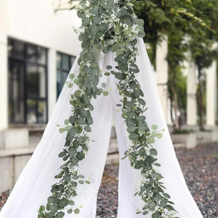 Lisslune | Garland - EucaGreen - Artificial Eucalyptus - 2-piece Set