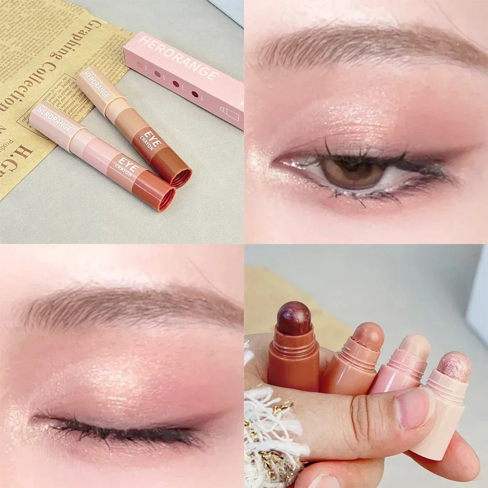 Rynx | 4 In 1 Pearl Eyeshadow Stick Highlighter Makeup Waterproof Long Lasting Glitter Eyeshadow Eyeliner Stick Eye Makeup Cosmetics