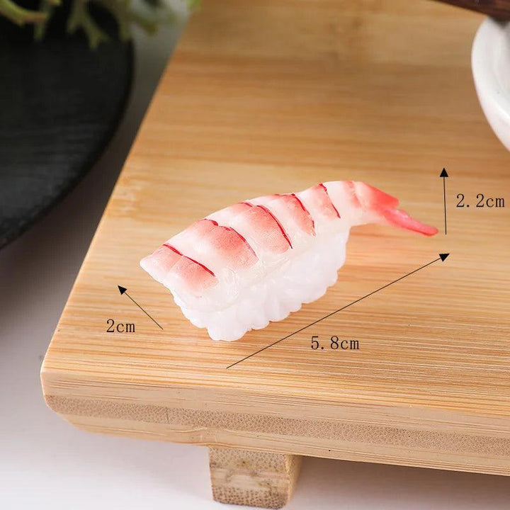 Lisslune | Realistic Artificial Sushi Set - 10pcs Decorative Japanese Rolls for Photography and Home Styling