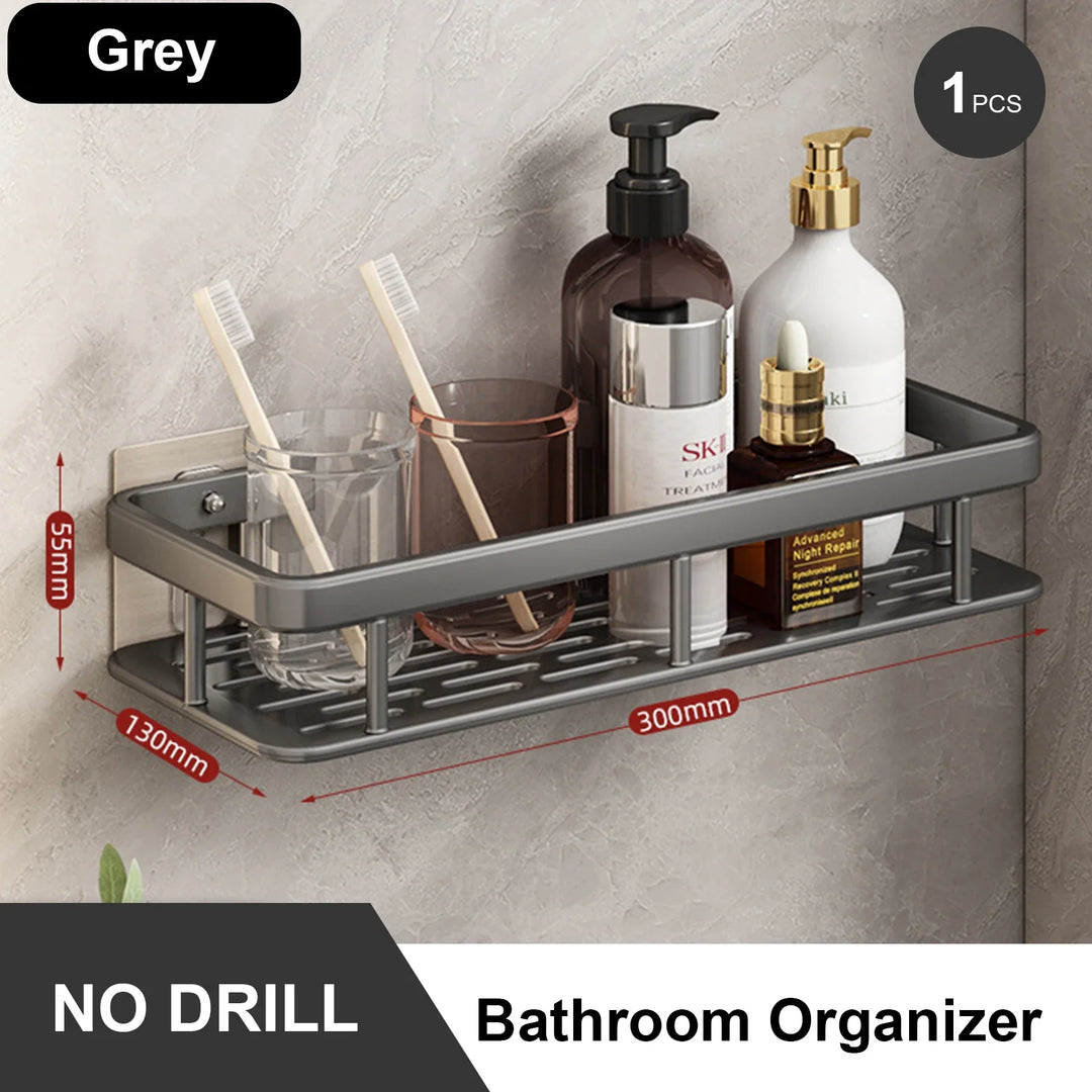 Lisslune | No Drilling Bathroom Shelf