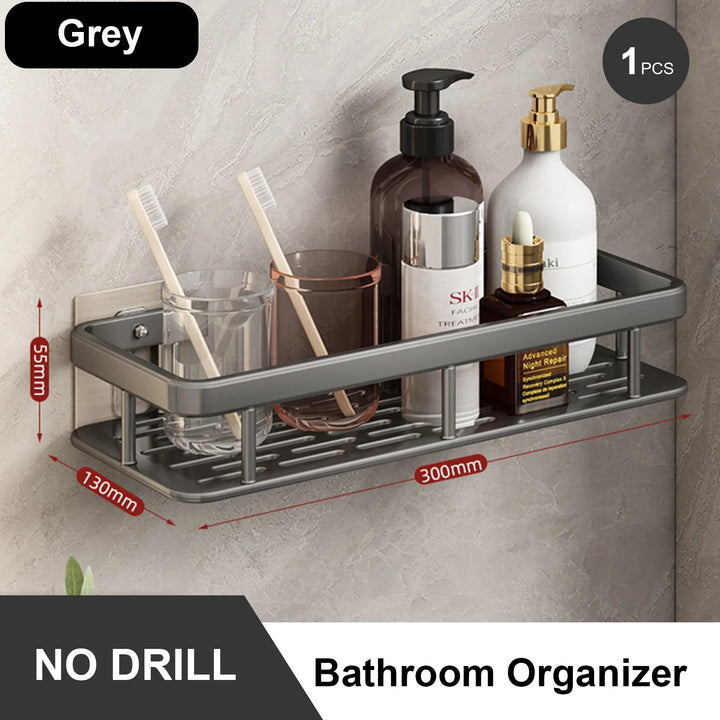 Lisslune | No Drilling Bathroom Shelf