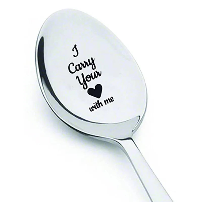 Rynx Valentine’s Day gift stainless steel milk coffee spoon love letter wedding souvenirs anniversary gift for girlfriend boyfriend