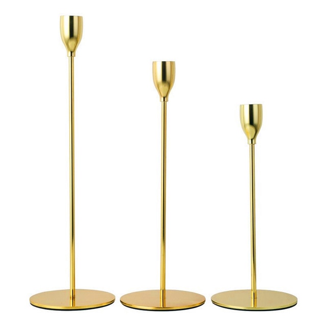 Lisslune | 3-piece set metal candle holder