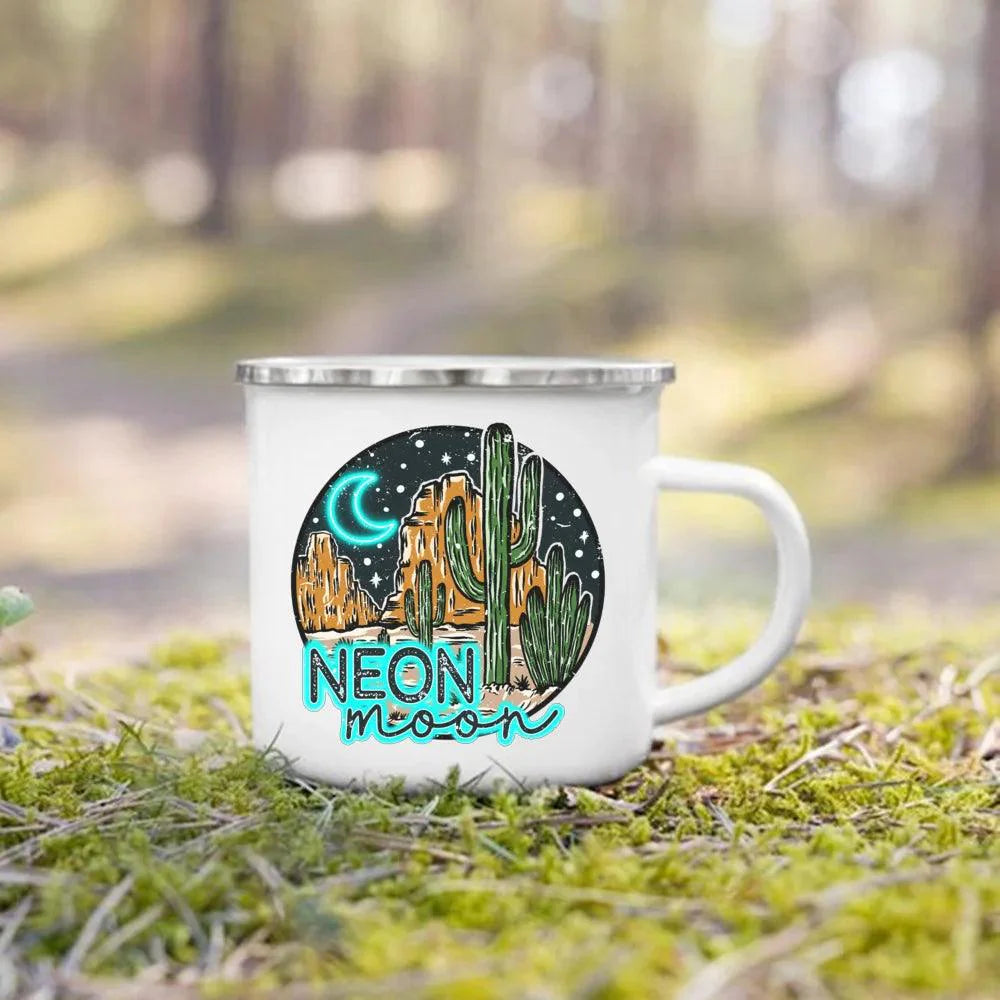 Lisslune | Nature's Adventure Enamel Mug: The Essential Companion for Outdoor Enthusiasts