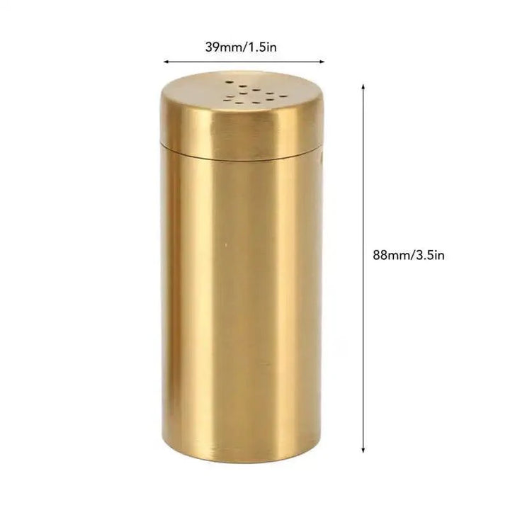 Lisslune | Set of 2 elegant golden stainless steel spice dispensers - rustproof spice containers for salt, sugar, and more