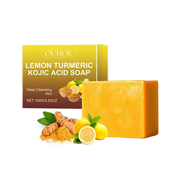 Lisslune | Lemon-Turmeric-Kojic Acid Soap Natural Brightening Face Skin Care