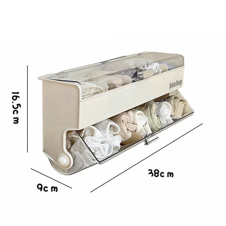 Rynx | Wall-mounted drawer organizer Multifunctional transparent sock organizer Underwear organizers with classified storage for the closet