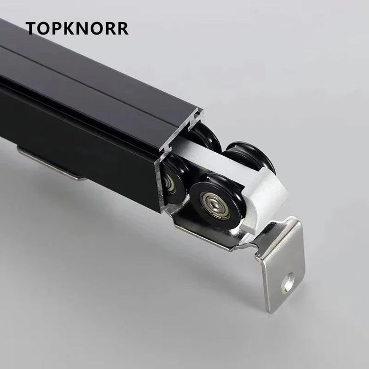 Lisslune | Tranquil Motion Black Elegance Sliding Door System Kit