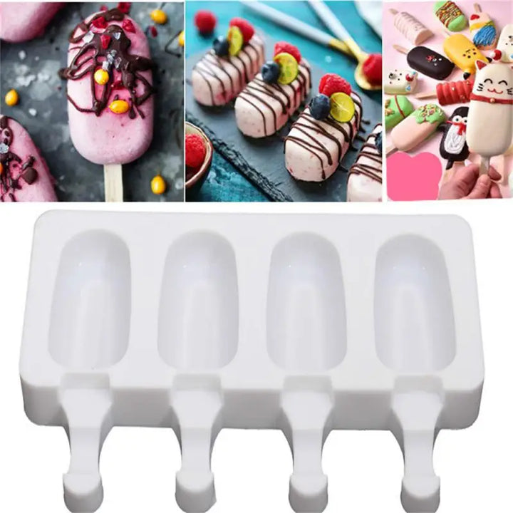 Lisslune | 4-Rack Non-Stick Popsicle Ice Cream Mold