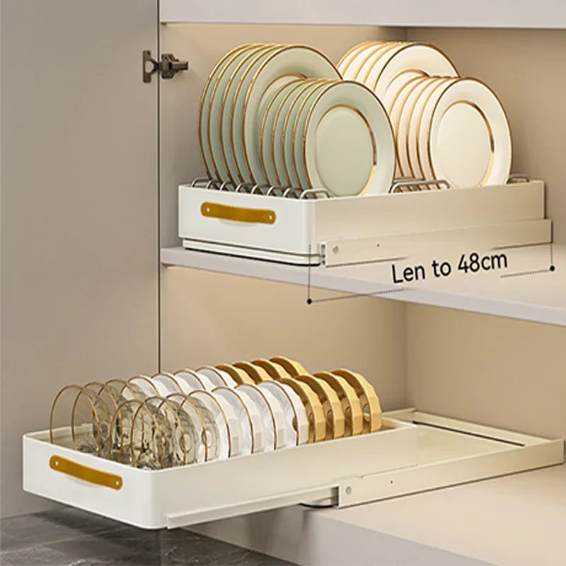 Lisslune | Stainless Store Kitchen Cabinet Pull-Out Sliding Organizer