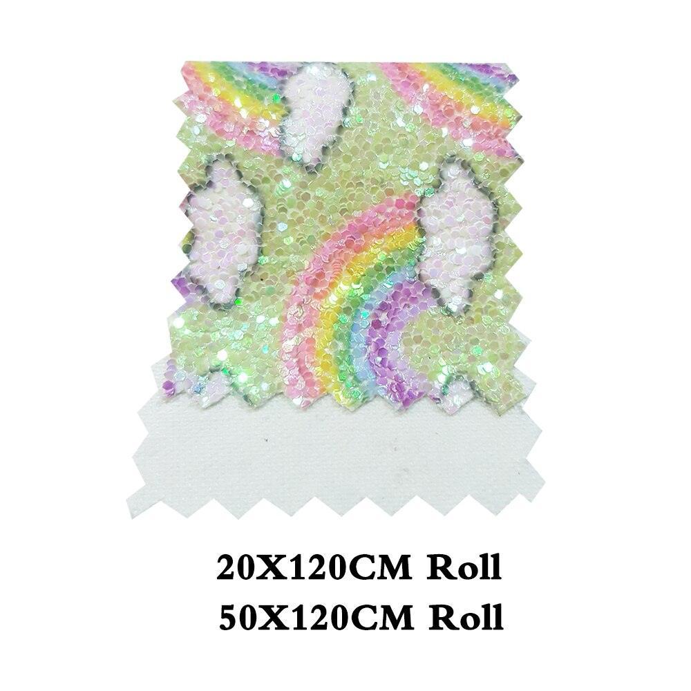 Lisslune | Glittering Rainbow Synthetic Leather Crafting Roll - Ignite Your Imagination with a Splash of Color