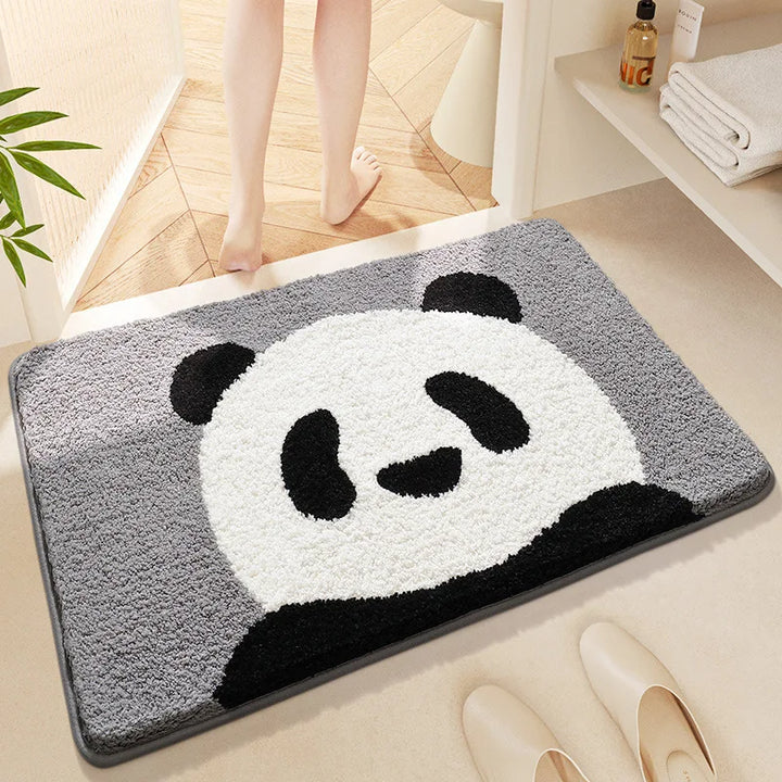 Rynx | Cartoon-Tufting-Panda-Bathroom-Mat Soft Animal Bed Pad Doormat Bath Mat Bedroom Door Mat Carpet Aesthetic Living Room Decoration