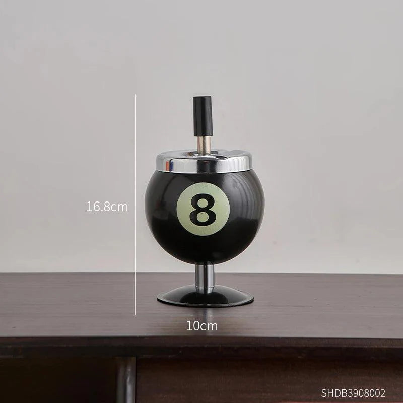 Lisslune | Chic, billiard-inspired metal ashtray - Stylish smoking accessory and decorative accent for home and office
