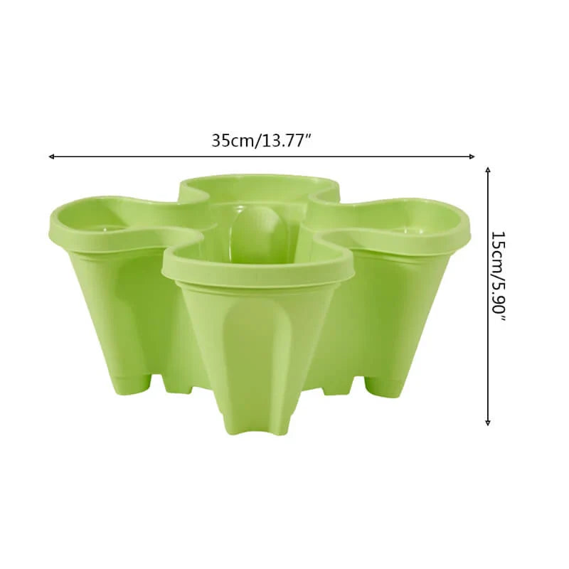 Lisslune | Space-saving stackable plant pots – Vertical planting system with wheels