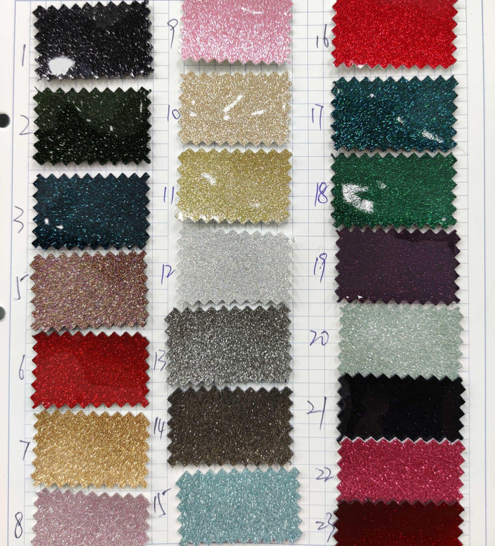Lisslune | Glamorous Sparkle PU Synthetic Leather Craft Sheet with Mirror Finish