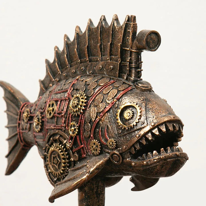 Lisslune | Steampunk Mechanical Blackfish Figurine