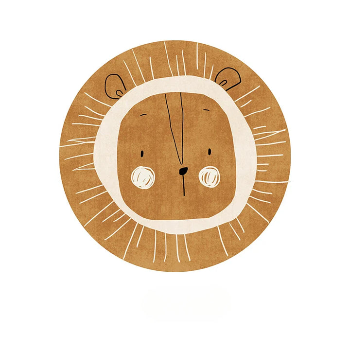 Rynx | Cartoon Cute Kids Girls Room Round Bedroom Nightstand Rugs Cat Living Room Large Area Rug Computer Chair Wardrobe Carpet Carpet