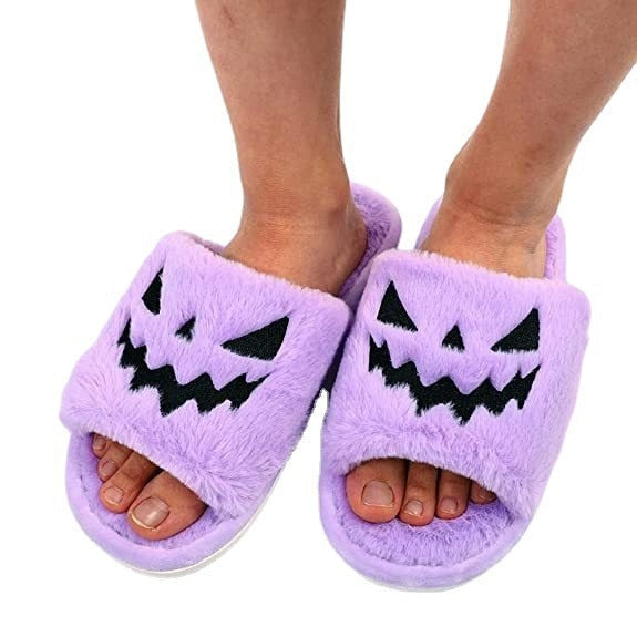 Lisslune | Soft Scary Pumpkin Slippers