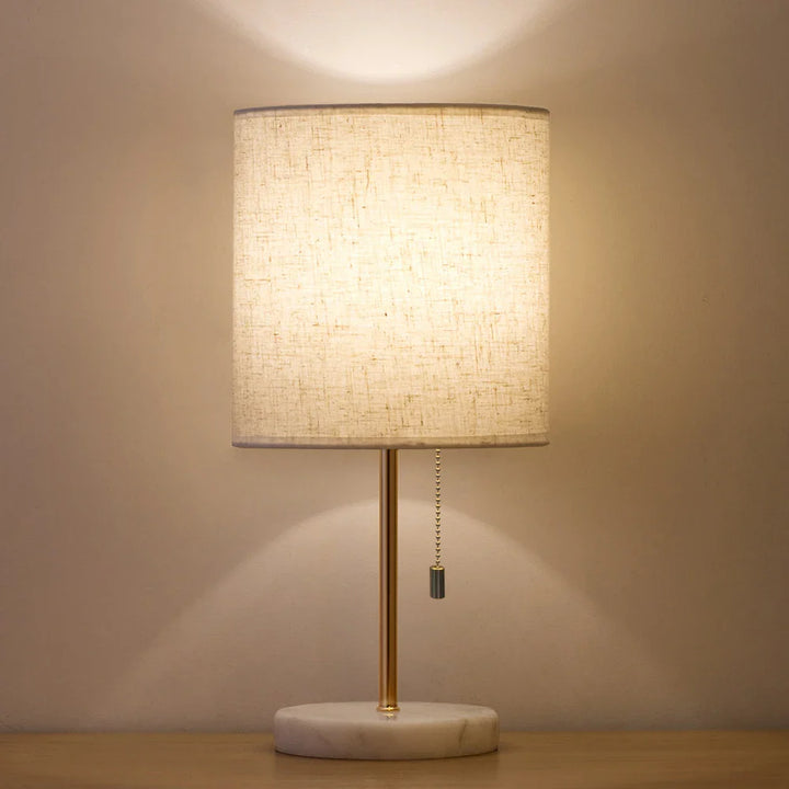 Rynx | Modern Table Lamp with Marble Base Elegant Nightstand Reading Lamp for Bedroom Decoration
