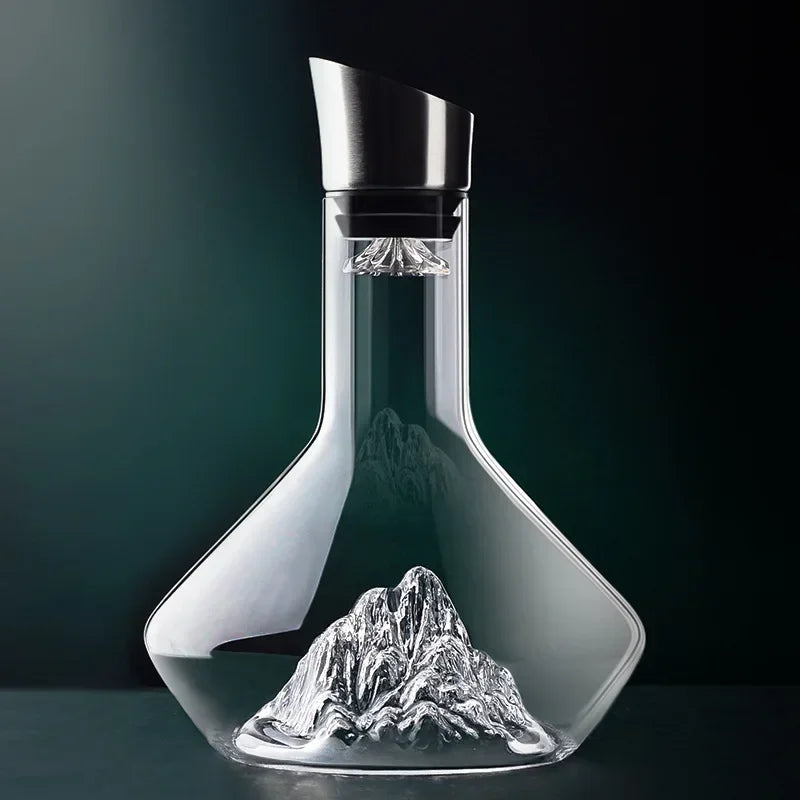 Lisslune | 1500ml Iceberg Decanter Creative lead-free crystal material luxury high-quality home red wine wine distributor decanter wine jug