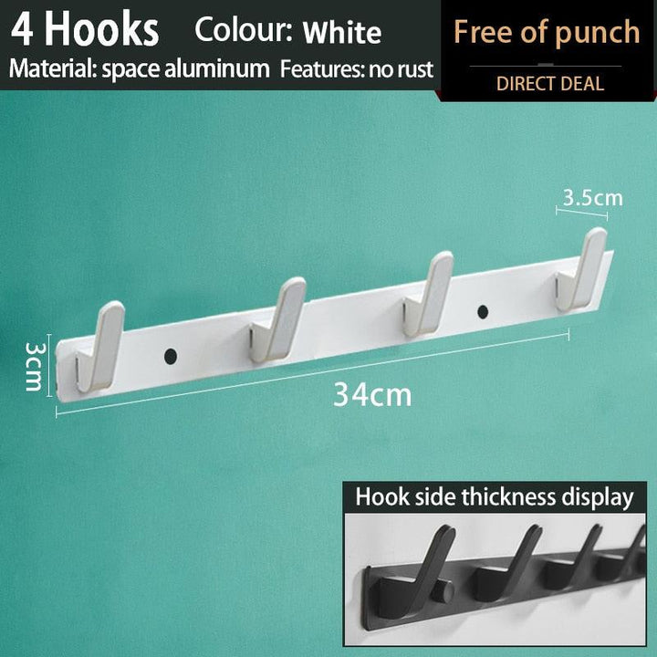 Lisslune | Space-saving Aluminum Hook Organizer: Efficient and stylish storage for any room