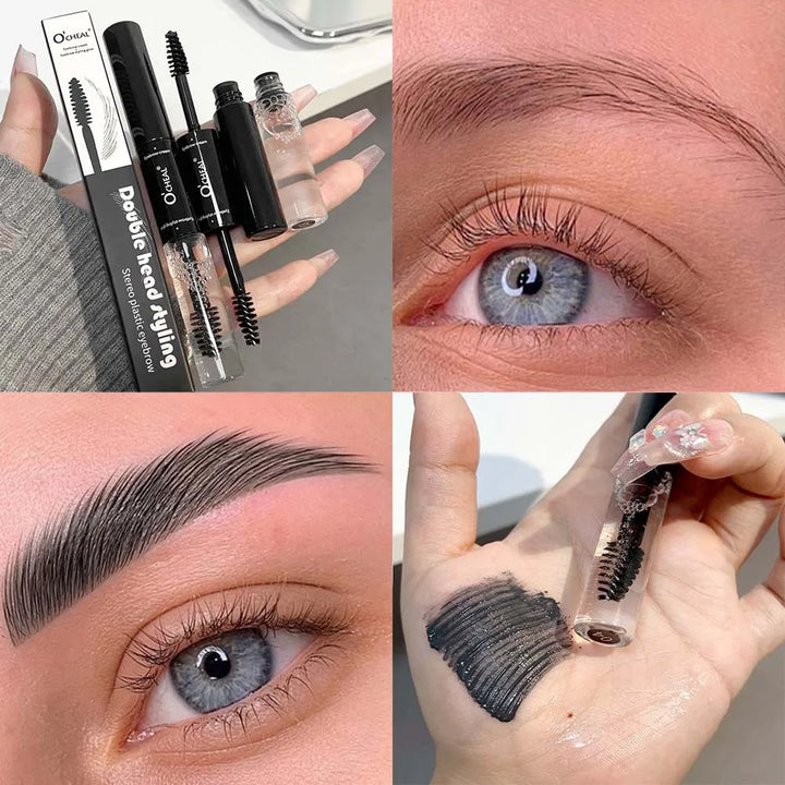 Rynx | Double-ended dye eyebrow styling gel waterproof durable wild brow tinting wax natural transparent liquid eyebrow cream cosmetics