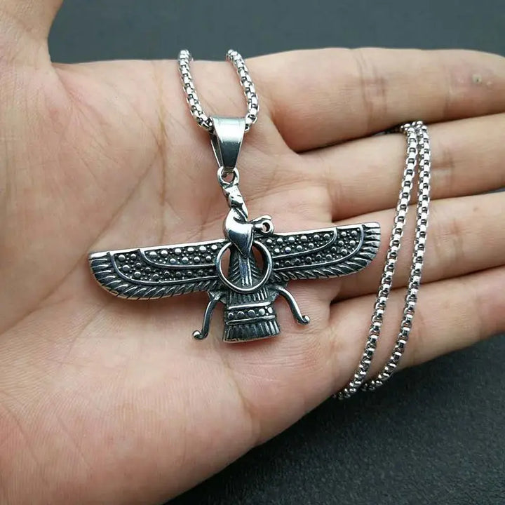 Lisslune | Zoroastrian Faravahar / Ahura Mazda Pendant Necklaces