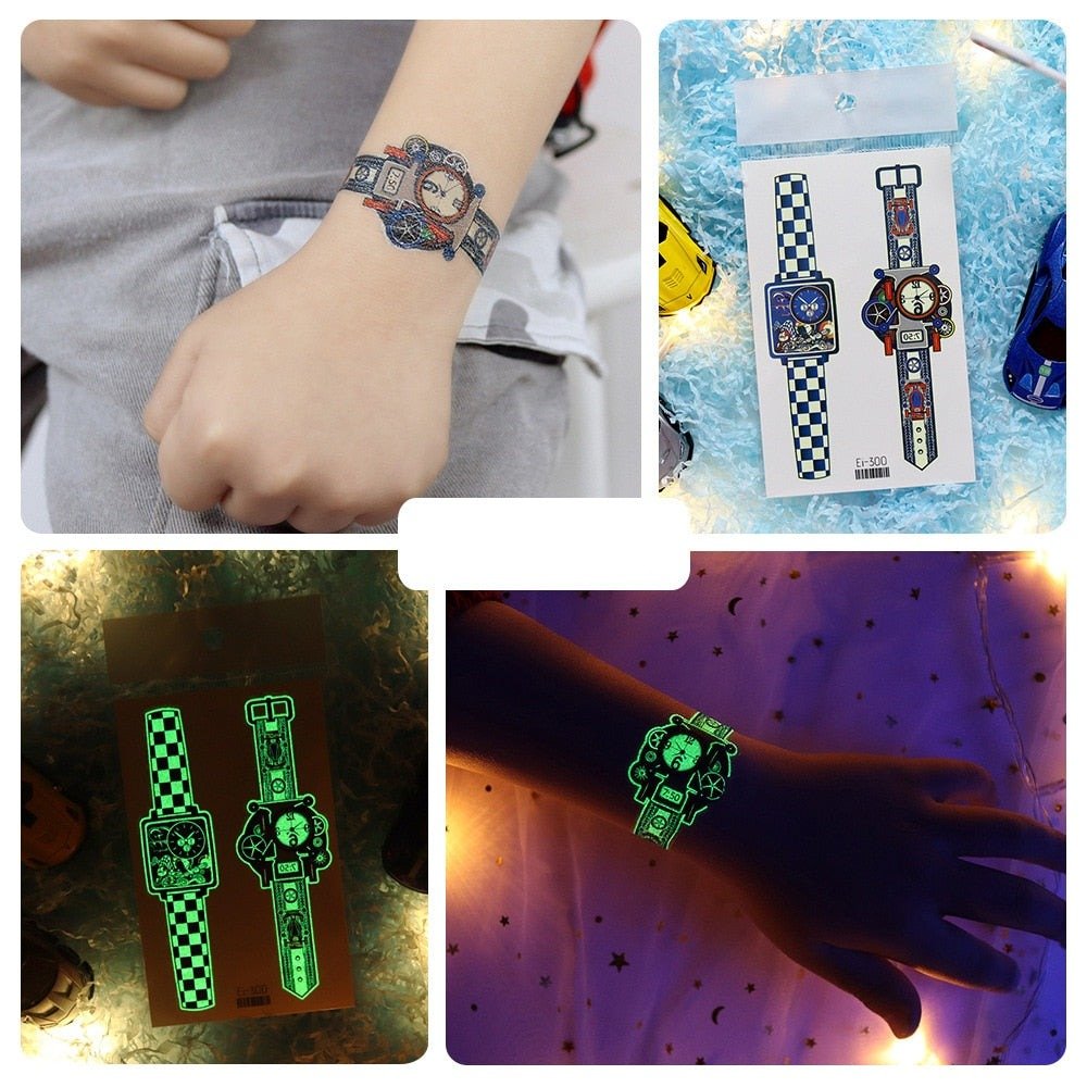 Lisslune | Luminous, washable watch tattoo stickers