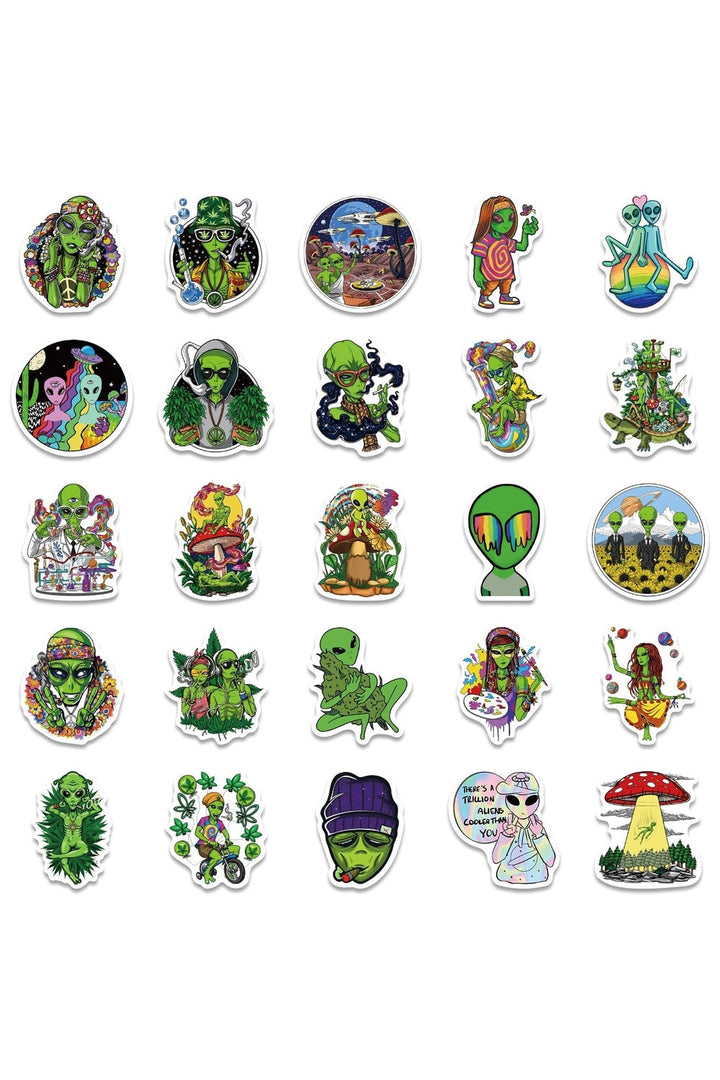 Lisslune | Alien Psychedelic Scrapbooking Stickers