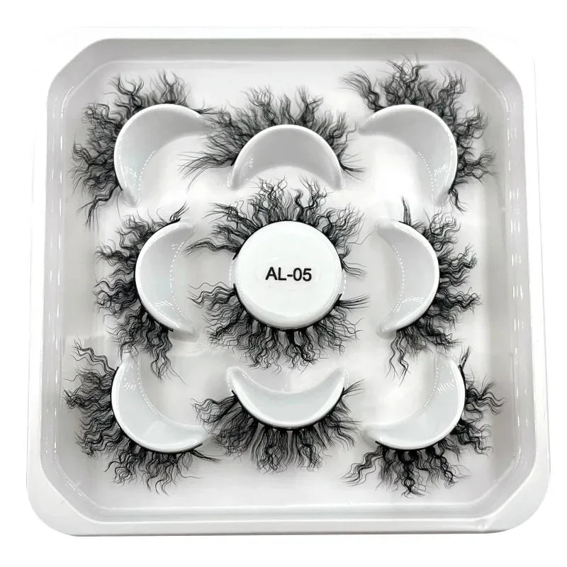 Rynx | New 5D Fluffy Curly Wool Lashes Minke Lashes Soft Natural Realistic Messy End Eye Extension Thick False Eyelashes Hotsale