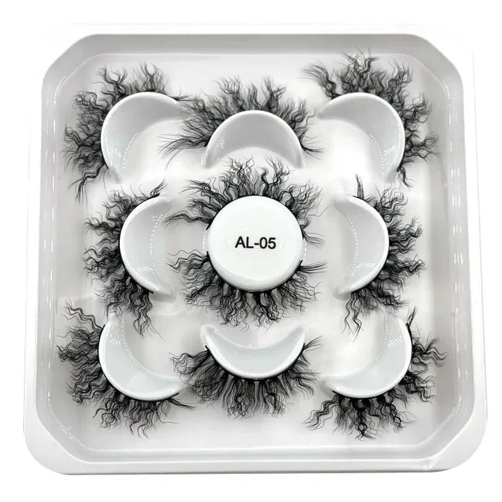 Rynx | New 5D Fluffy Curly Wool Lashes Minke Lashes Soft Natural Realistic Messy End Eye Extension Thick False Eyelashes Hotsale