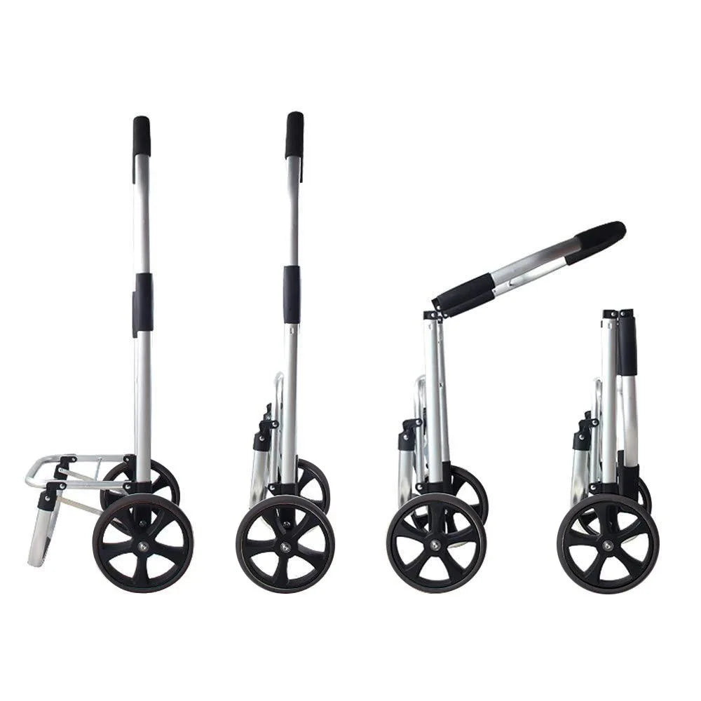 Lisslune | Foldable Aluminium Shopping Trolley – CarryEase
