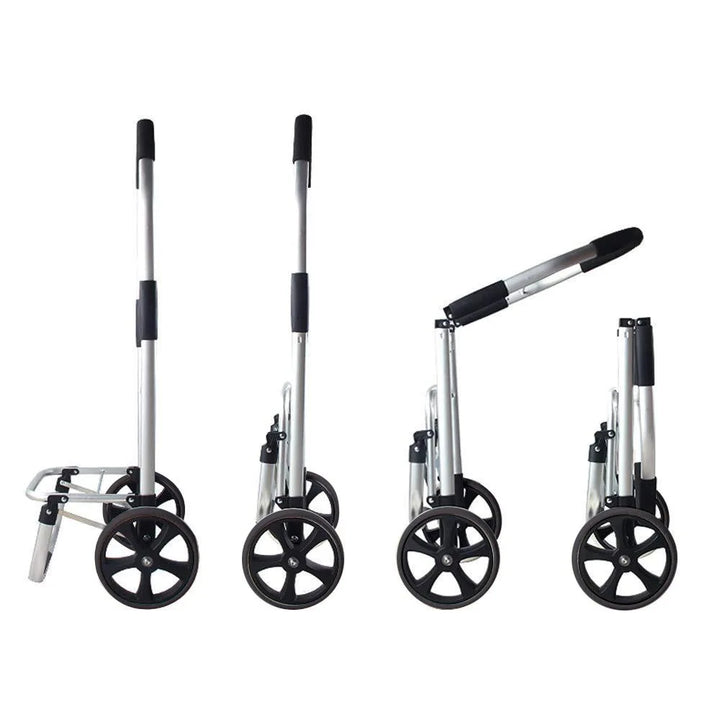 Lisslune | Foldable Aluminium Shopping Trolley – CarryEase