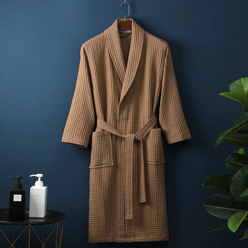 Lisslune | CozyCotton Premium Bathrobe made of Cotton | Soft & Breathable | Perfect for Men & Women | With Pockets