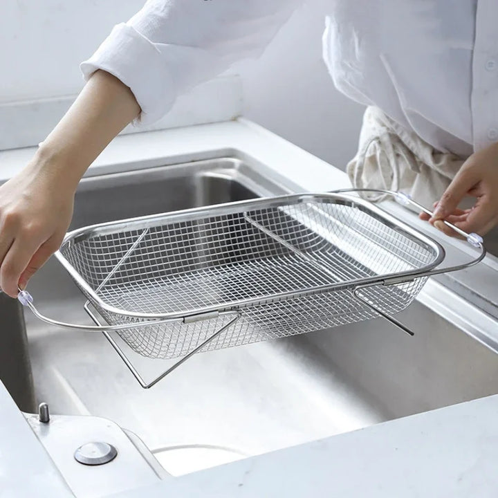 Lisslune | Space-Saving Over-Sink Mesh Strainer Rack