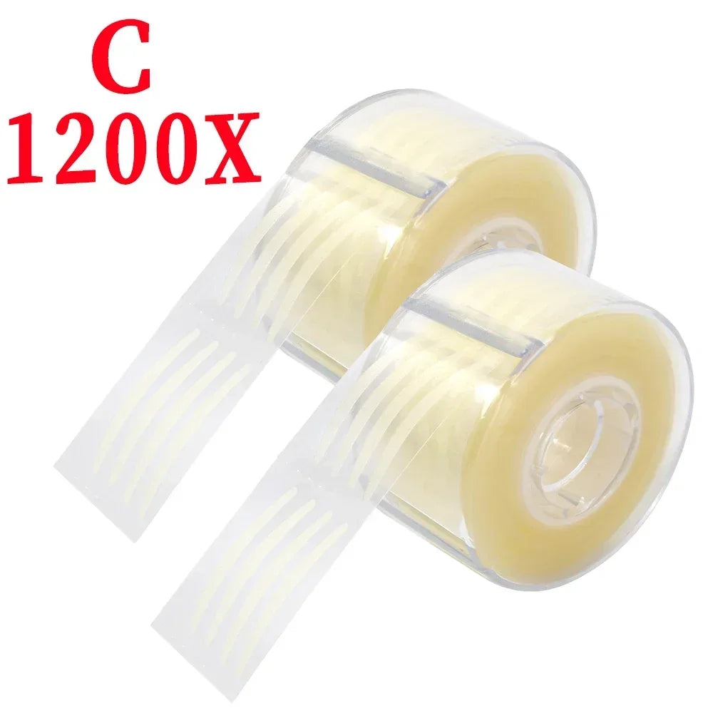 Rynx | Invisible double eyelid stickers 2400 pieces premium eye lifting strips Self-adhesive double eyelid tapes Clear beige eye tapes Makeup tool