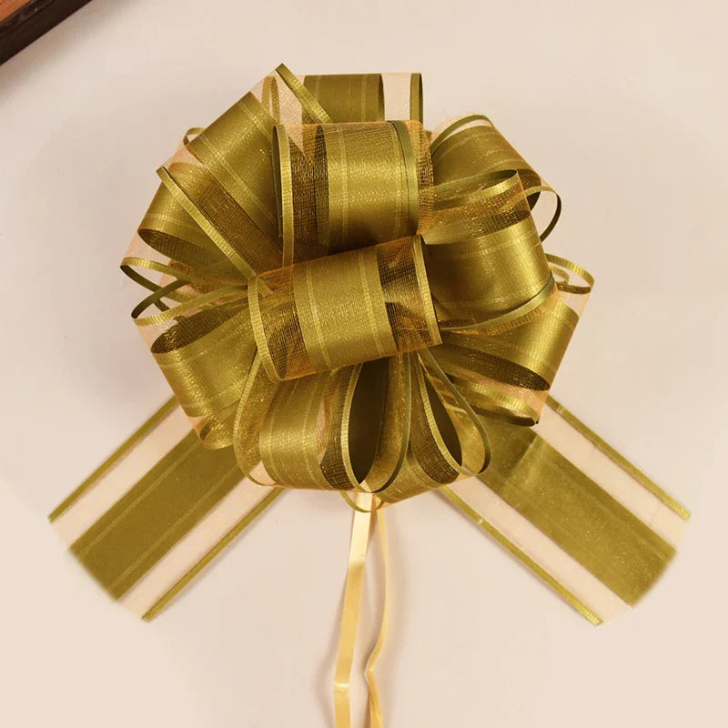 Rynx 2/4/10pcs Wedding Car Ribbons Bands Christmas Gift Wrapping Decoration DIY Craft Flowers Birthday Party Accessories Valentine's Day