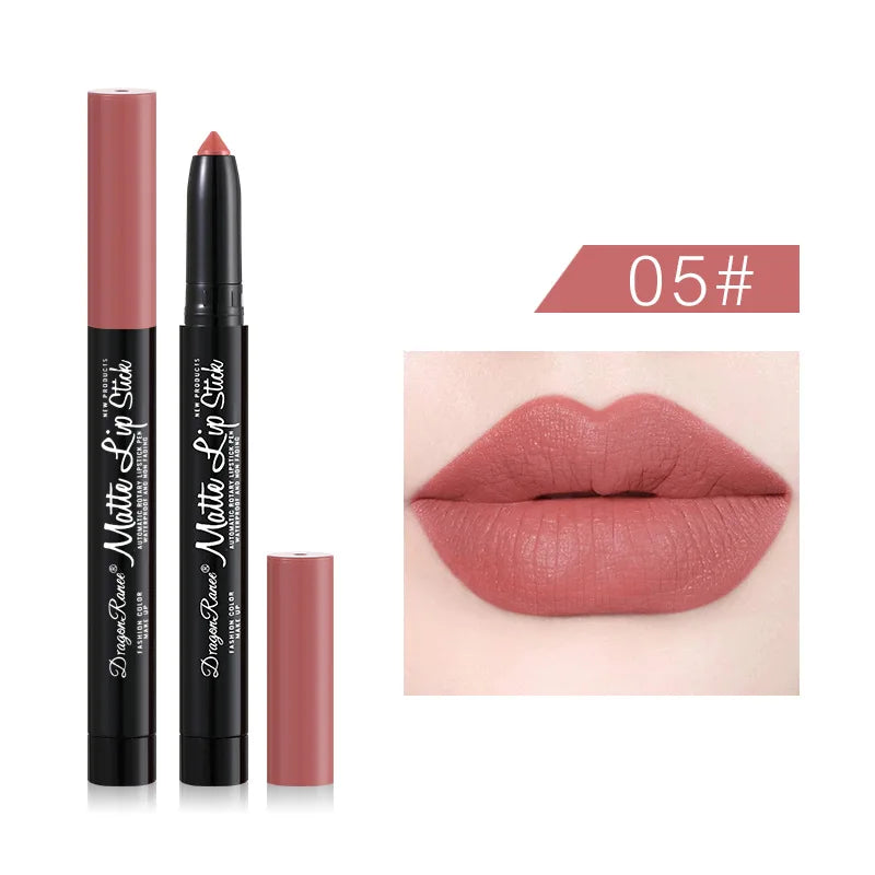 Rynx | Lipstick Improved Lip Shape Lipstick Makeup Waterproof Sexy Matte Plumping Lipstick Long-Lasting Moisturizing Lipstick Makeup