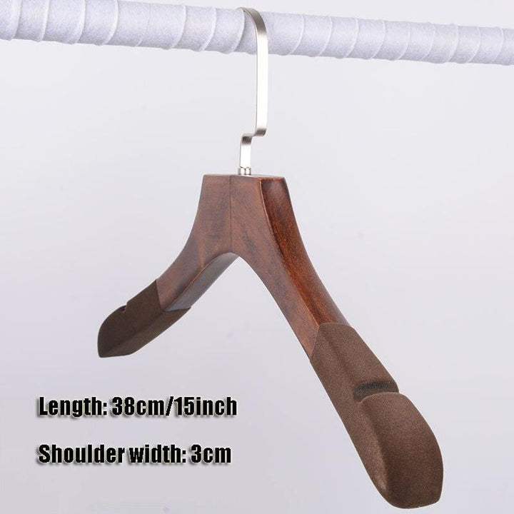 Lisslune | Elegant Wooden Hangers Set with Non-Slip Bar for Improved Closet Style and Organization