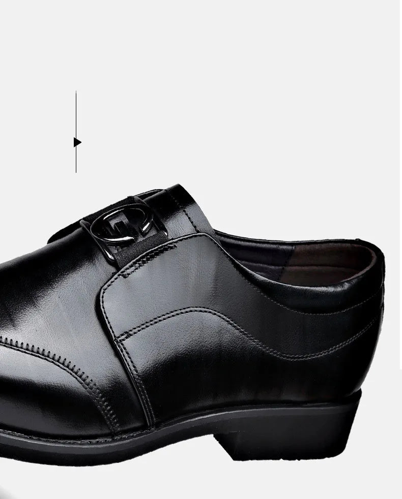 Lisslune | Men's Leather Shoes Stylish Men's Shoes Pointed Oxford Wedding Leather Men's Dress Shoes Gentleman Office Man Shoe