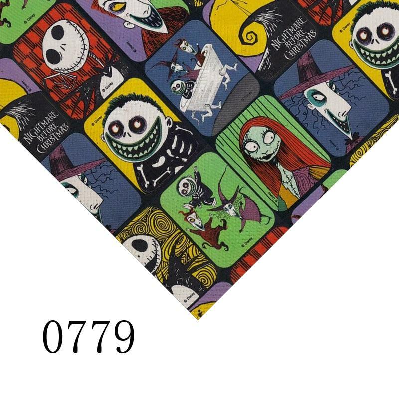 Lisslune | Cartoon-inspired Jack and Sally PVC Kunstleder sheet - A4 size