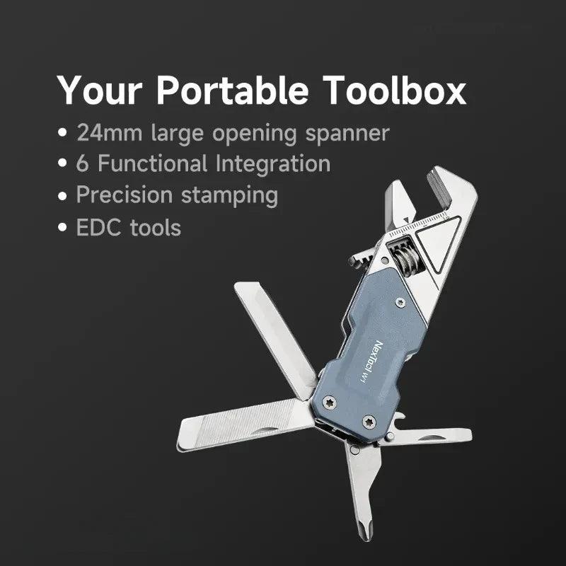 Lisslune | Ultimate 6-in-1 Outdoor Multi-Tool with adjustable wrench and extended reach
